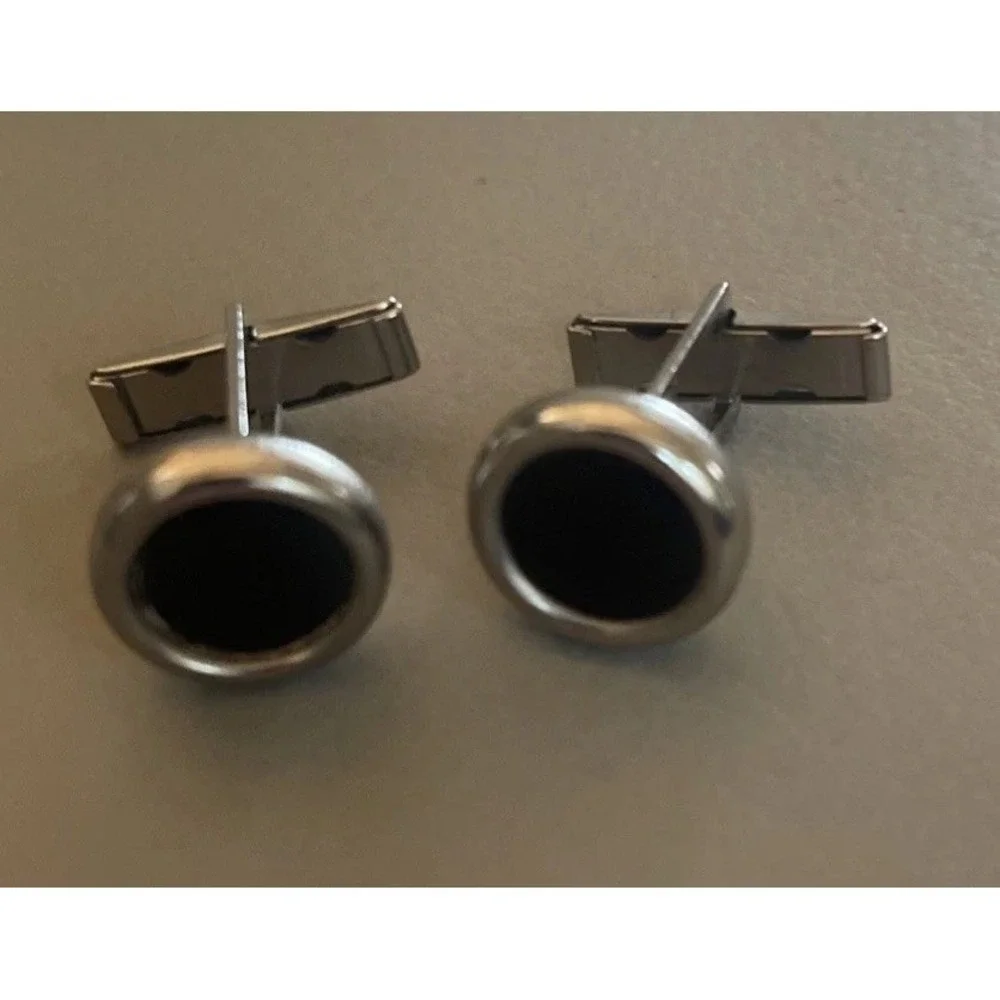 Vintage Cufflinks Tie Clips and Pins Bar‎ Mixed Lot of 7 Silver & Gold Tone